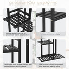 Laiensia 5 Tier Bamboo Plant Stand Rack 6 Potted Multiple Flower Pot Holder - Image 8