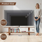 Tiita TV Stand with Storage for TVs up to 65'', Bamboo TV Console Entertainment - Image 6