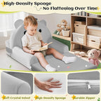 Kids Sofa Bed with Removable Washable Cover & Magic-Tape Backrest – Foldable - Image 5