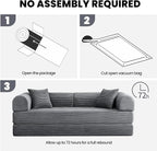 79'' Convertible Couch Bed, 5 in 1 Modular Floor Sofa, Folding Sleeper Couch - Image 7