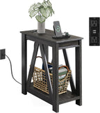WLIVE Narrow Black End Table by WLIVE