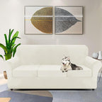 ZNSAYOTX Oversized Velvet Couch Cover 4 Piece Stretch Sofa Covers - Image 2