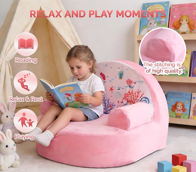 Snuggly Toddler Chair, Soft Kids Sofa - Image 3