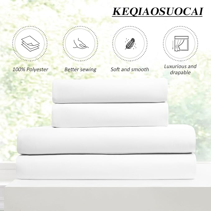 White Curtains 90 Inches Long 2 Panels Aesthetic Pinch Pleated Drapes - Image 5