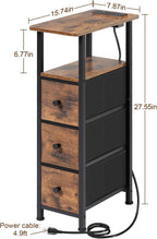 LOAKEKEL Narrow End Tables Living Room Set of 2 - Image 3