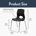 Children’s Factory MyPosture Plus 12" Chair, 2 Pack, Stackable Ergonomic - Image 2