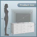 Huuger 9 Drawer Dresser, 47 Inch TV Stand - Image 3