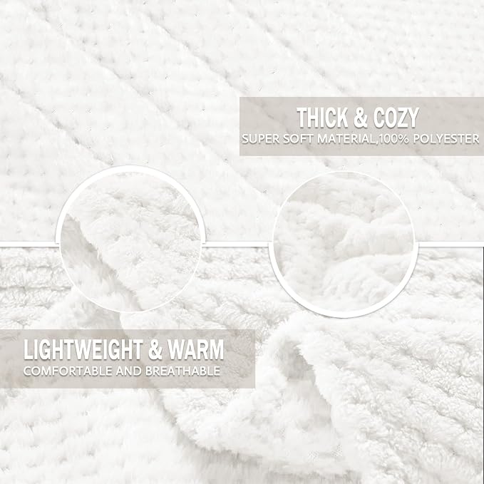 Exclusivo Mezcla Large Waffle Fleece Throw Blanket - Image 4