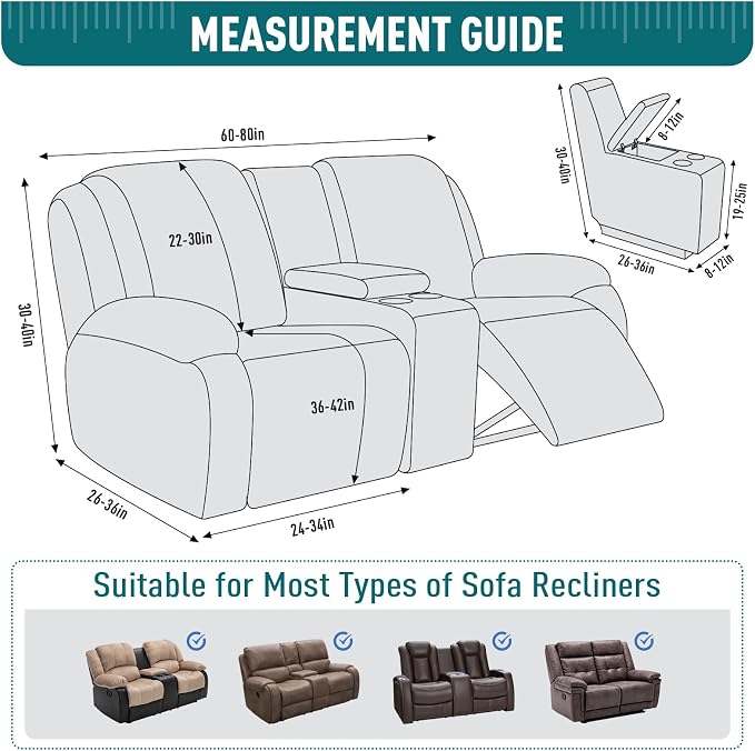 TAOCOCO Loveseat Recliner Cover - Image 5