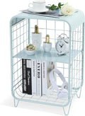 APEXCHASER Cute Nightstand, Metal Side Table, 3 Tier End Table by APEXCHASER
