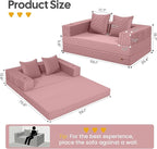 COMAX Futon Sofa Bed, 4‑in‑1 Convertible Sofa Bed, Folding Boneless Couches - Image 2