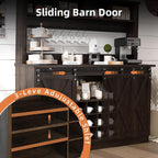 4ever2buy Farmhouse Coffee Bar Cabinet - Image 5