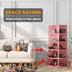 SpaceAid 5 Tier Rotating Shoe Rack Tower, Spinning Shoe Display Lazy Susan - Image 3