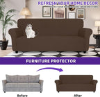 ZNSAYOTX Super Stretch Loveseat Covers, New Striped Love Seat Slipcover - Image 4