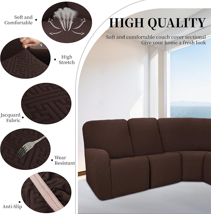 100% Waterproof Sectional Recliner Couch Covers - Image 5