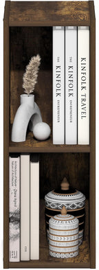 Furinno Fulda Book Shelf, 2-Tier Narrow Bookshelf, Bookcase - Image 5