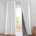 NICETOWN Full Blackout Linen Curtains 102" Length by NICETOWN