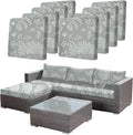 CALBODE Ourdoor Cushion Covers Waterproof Set of 8 Floral Printed Stretch Patio by CALBODE