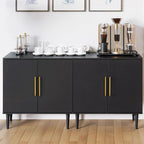 Vrullu Modern Storage Cabinet, Free Standing Buffet Cabinet, Wood Accent - Image 4