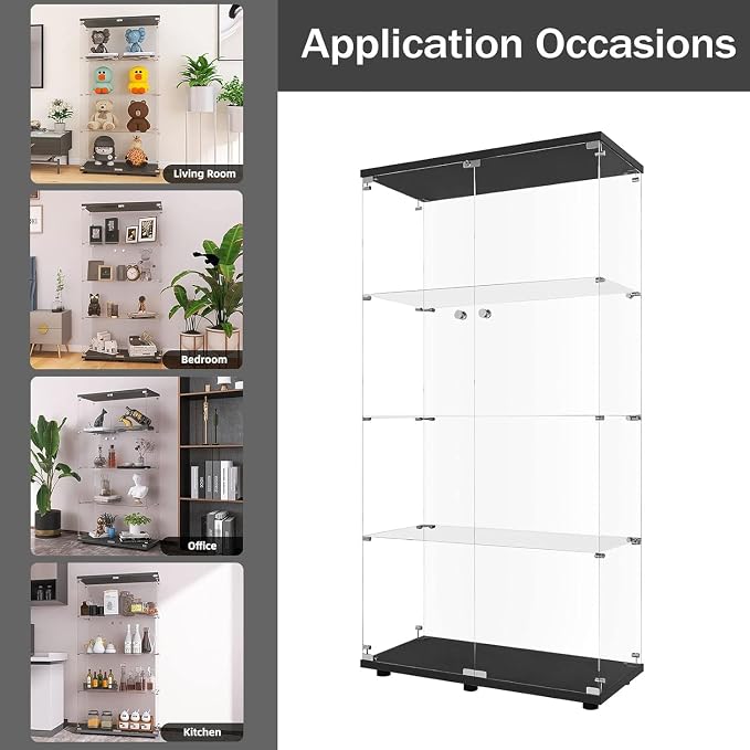LFT HUIMEI2Y Glass Display Cabinet 4-Shelf - Image 7