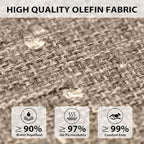 Sundale Outdoor Olefin Quilted Lounge Cushion Set of 4, Patio Foldable Chaise - Image 2