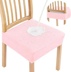 Smiry Waterproof Seat Covers for Dining Room Chairs Set of 6, Stretch Jacquard by Smiry