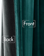 MIULEE Velvet Blackout Curtains 52x84 inches 2 Panels Emerald Green | Luxury - Image 6