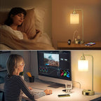 Innqoo Industrial Table Lamps for Bedroom Set of 2 - Image 6
