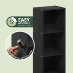 Furinno Pasir 3-Tier No Tool Assembly Open Shelf Bookcase - Image 4