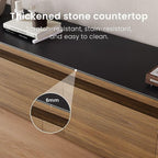 POVISON Fully Assembled 79" Mid-Century Modern TV Stand - Image 3