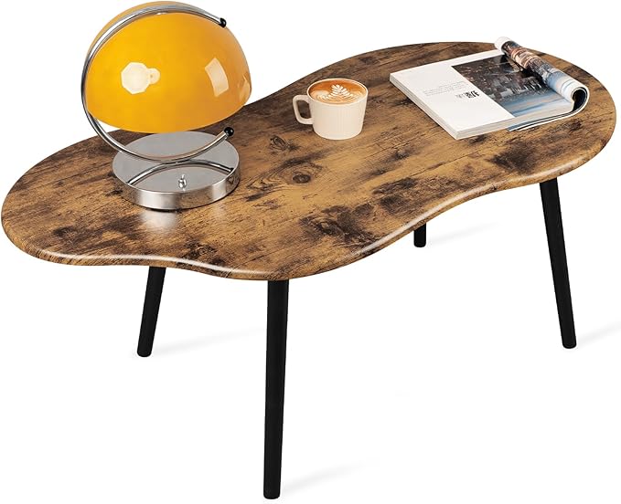 Small Coffee Table Cloud Shape Coffee Table Industrial Wooden Irregular Center by FEUFOAM