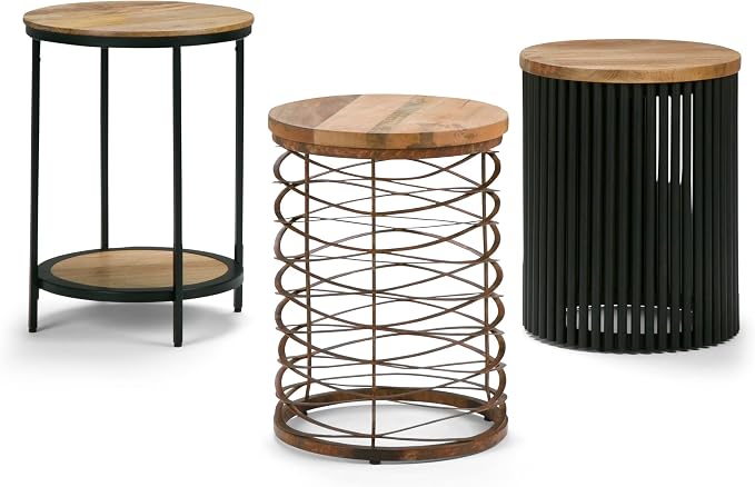 SIMPLIHOME Demy Metal and Wood Accent Table - Image 11
