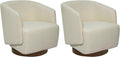 MINCETA Accent Chair, Modern 360 Swivel Barrel Chairs by MINCETA