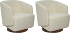 MINCETA Accent Chair, Modern 360 Swivel Barrel Chairs by MINCETA