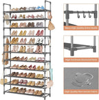 LANTEFUL 11 Tiers Tall Shoe Rack Holds 55 Pairs of Shoes - Image 4
