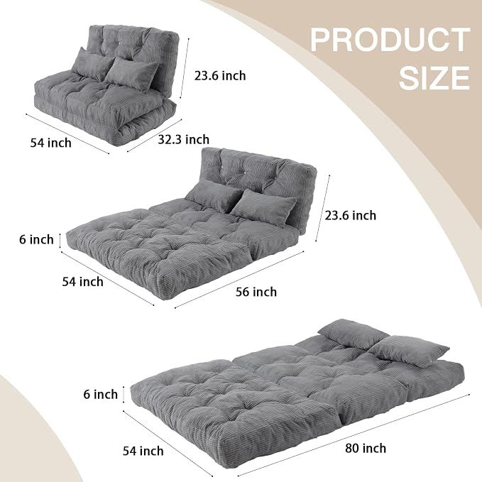 Folding Sofa Bed, Convertible Sleeper Chair - Image 2