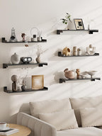 Floating Shelves for Wall, Shelves for Decor Storage Set of 6, Wall Mounted - Image 4