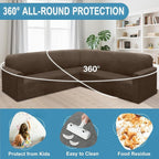 HDCAXKJ Corner Sectional Couch Covers Velvet Stretch L Shape Sofa Cover Soft - Image 5