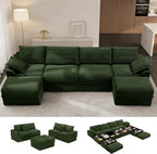 Upgrade Boneless Couch with Storage, Extra Deep&High Seat Modular Sectional by Unknown