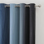 Navy Blue and Black Ombre Blackout Curtains - Image 4