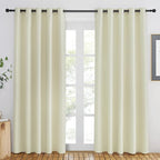 NICETOWN Room Darkening Beige Curtain 84 inch Length - Image 2