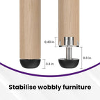 M8 Adjustable Furniture Leg, 304 Stainless Steel Furniture Feet, 8mm x 1.25 - Image 5