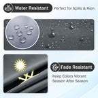 Waterproof Outdoor Cushion Covers, Stretch Patio Slipcovers | UV Resistant - Image 3