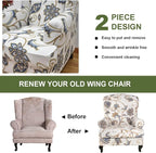 HAOYONG Wing Chair Slipcovers Printed Wingback Chair Covers 2 Pieces Wingback - Image 7