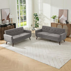 Tbfit Mid Century Modern Sofa Couch, Loveseat & Standard Sofa | linen fabric by TBfit