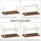Function Home Farmhouse Coffee Table, 2-Tier Center Table - Image 9