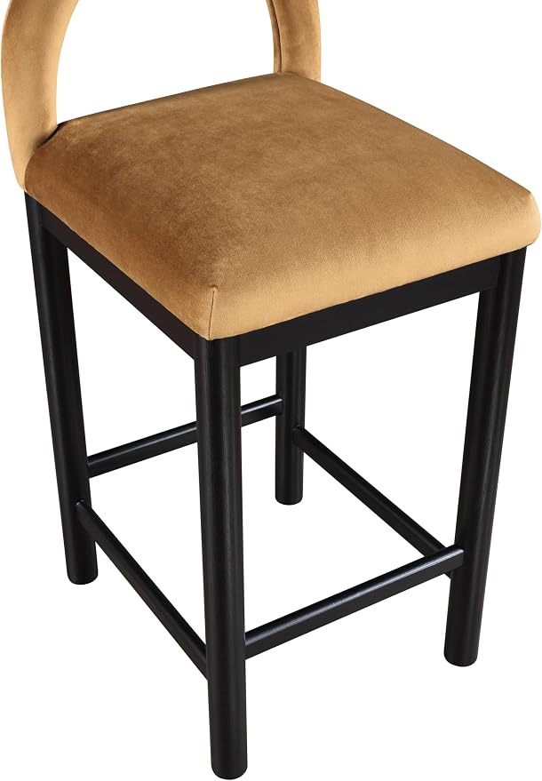 Meridian Furniture 11035Saddle-C Conrad Collection Art Deco Counter Stool - Image 8