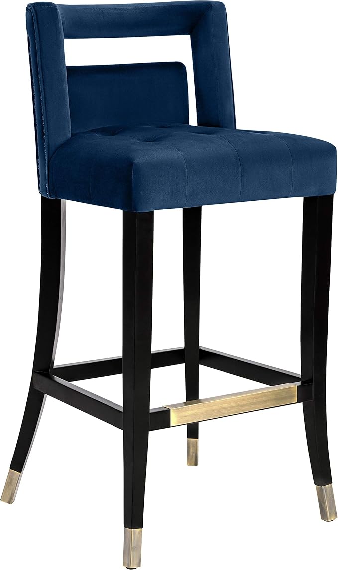 Tov Furniture Hart Tufted Seat Upholstered Velvet Bar Stool by TOVFurniture