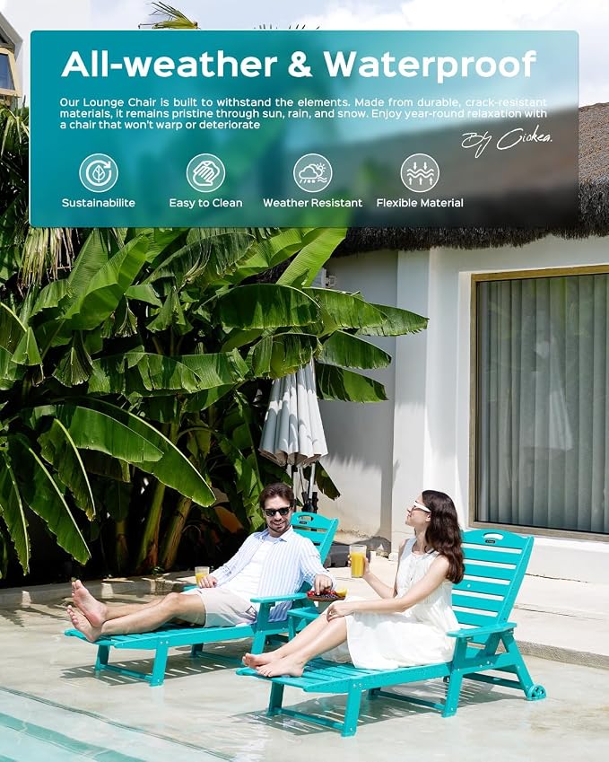 Ciokea Lounge Chair Outdoor, Oversized Chaise Lounge Chair - Image 8