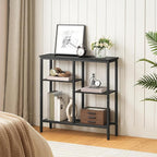 HOOBRO Narrow Console Table, Sofa Table, 4-Tier Industrial Entryway Table - Image 4